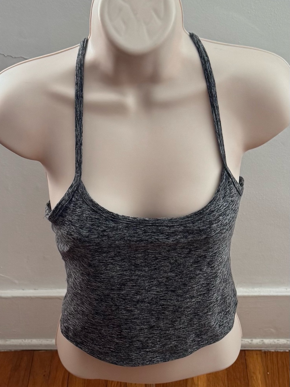 Beyond Yoga Heather Gray sport bra Cami Tank, size S Made in USA raceback gym
